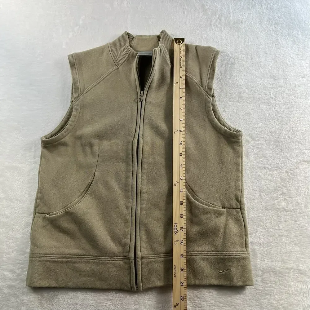 VTG Y2K Nike XS Vest Full Zip Sleeveless Fleece Pockets‎ Outdoor Casual Grunge